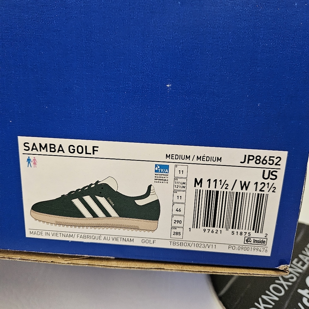 Adidas Samba Golf Collegiate Green White Gum Suede JP8652 Men's Size 11.5 - Picture 7 of 7